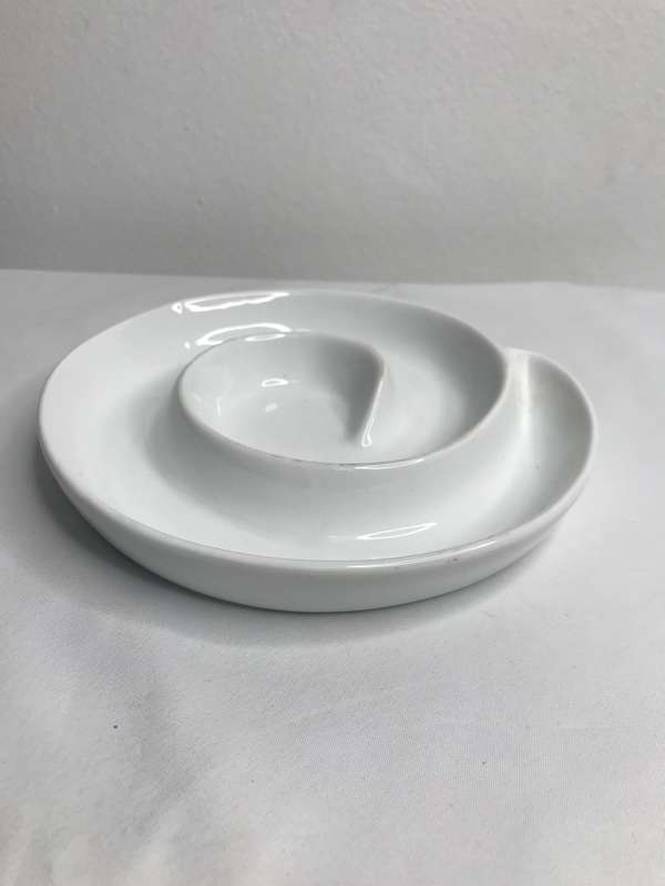 Serving Dish Swirl Spiral White Porcelain Appetizer Dip Woolworths brand