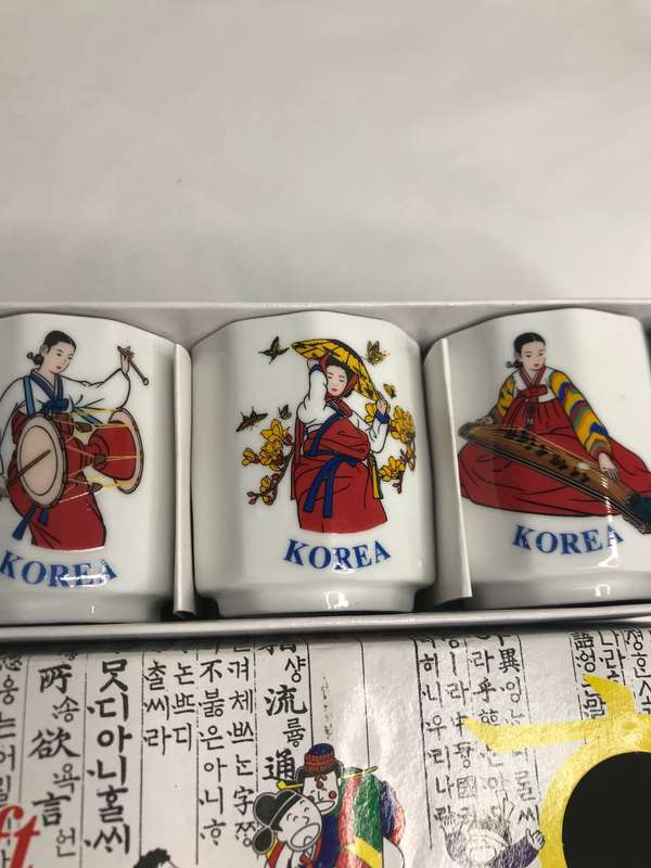 Shot Wine Cups Saki Korean Folkcraft Made in Korea Five