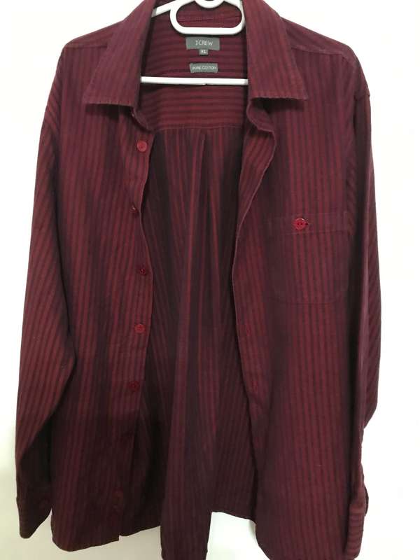 J-Crew XL Pure Cotton shirt long sleeve red stripe