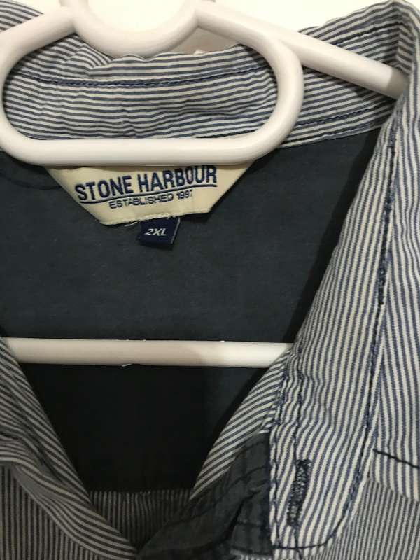 Stone Habour shirt 2 XL short sleeve blue stripe