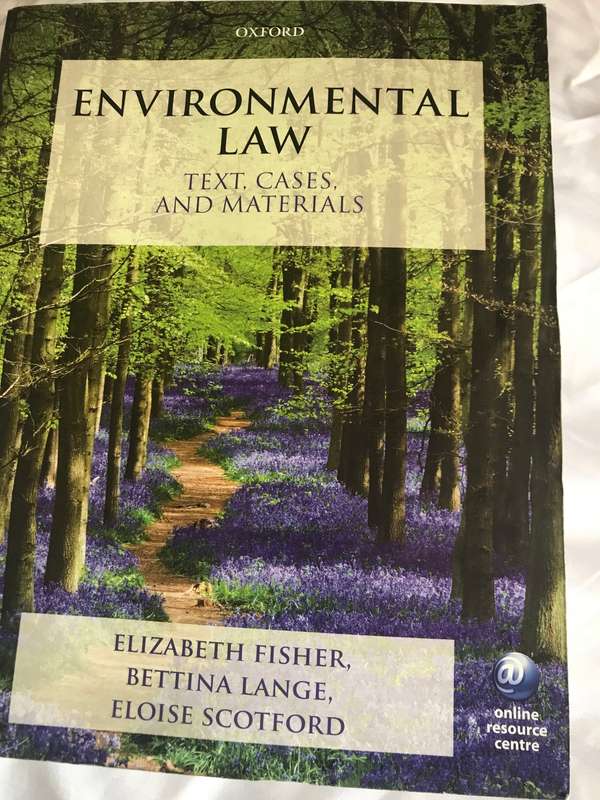 Environmental Law text ,cases and materials Elizabeth Fisher