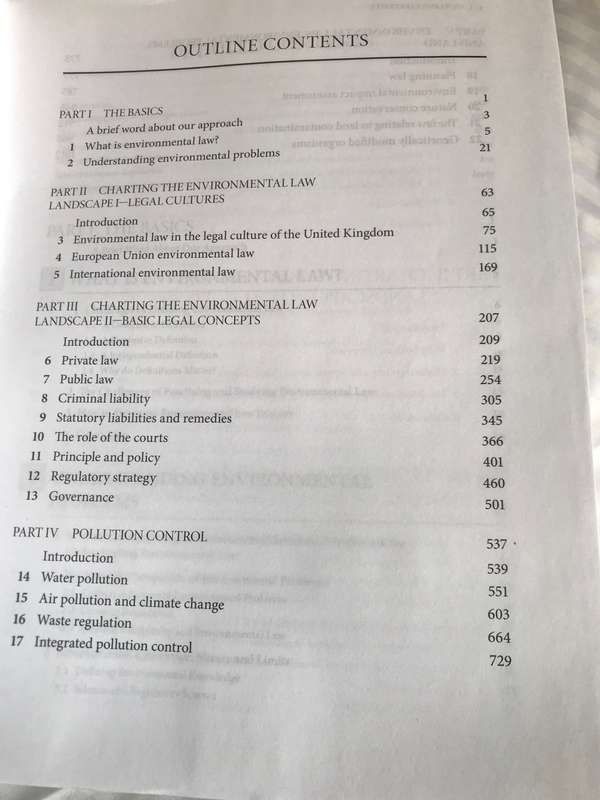 Environmental Law text ,cases and materials Elizabeth Fisher