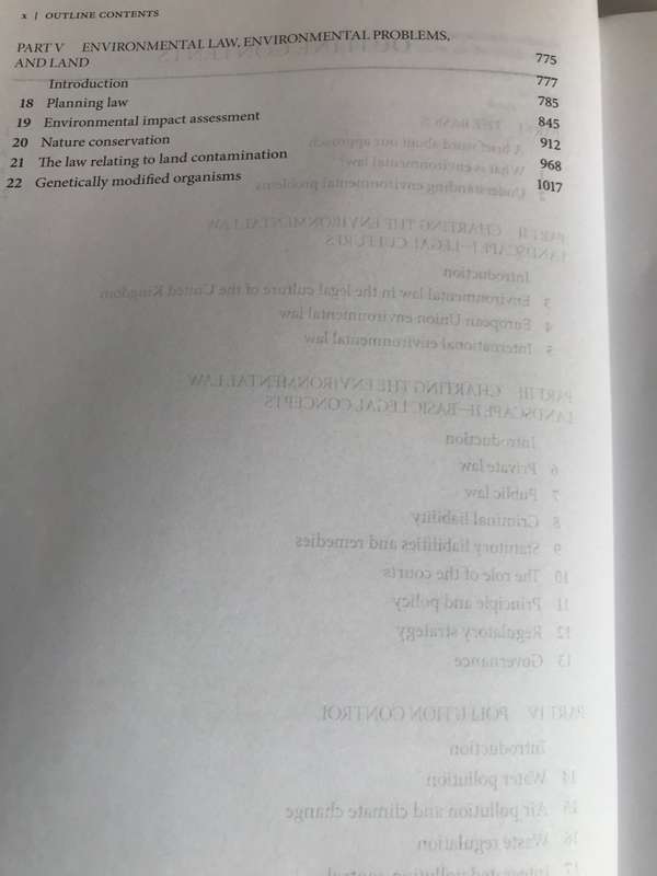 Environmental Law text ,cases and materials Elizabeth Fisher