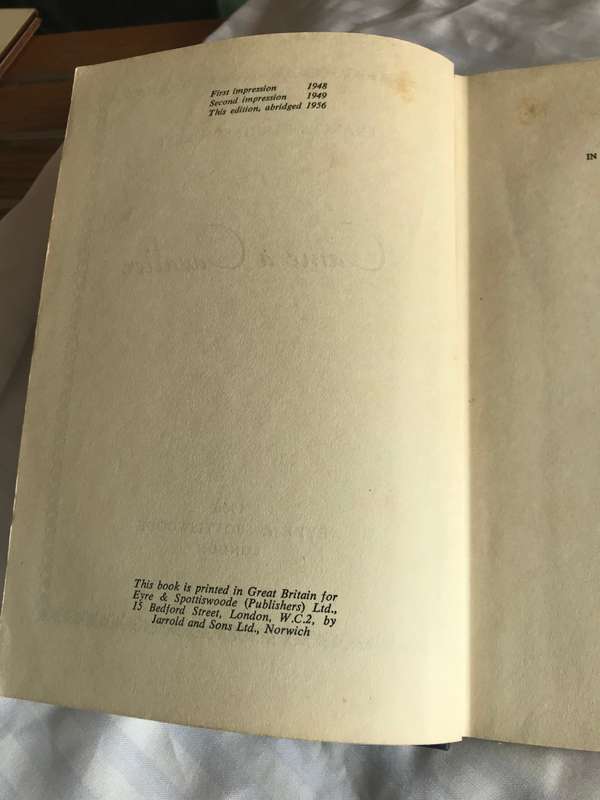 Came a Cavalier Francois Parkinson Keyes 1956. 319 pages hardcover