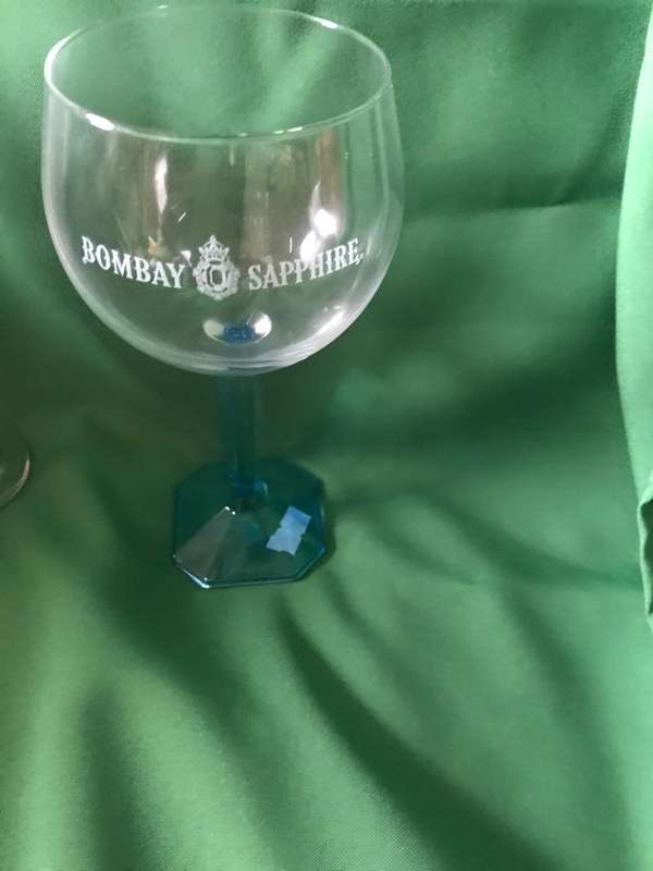 Bombay Sapphire, Balloon Glass with Square Foot, glass in limited edition x 2