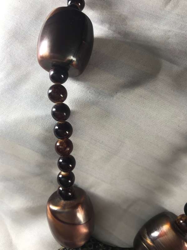 Chunky Pendant and beaded necklace