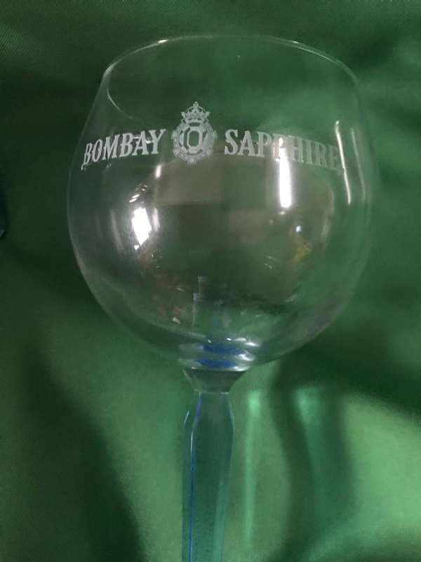 Bombay Sapphire, Balloon Glass with Square Foot, glass in limited edition x 2