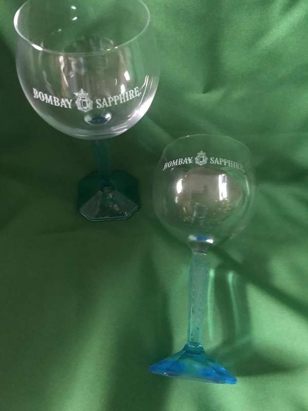 Bombay Sapphire, Balloon Glass with Square Foot, glass in limited edition x 2