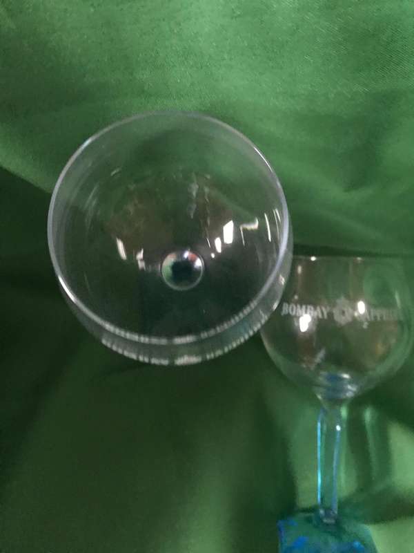 Bombay Sapphire, Balloon Glass with Square Foot, glass in limited edition x 2