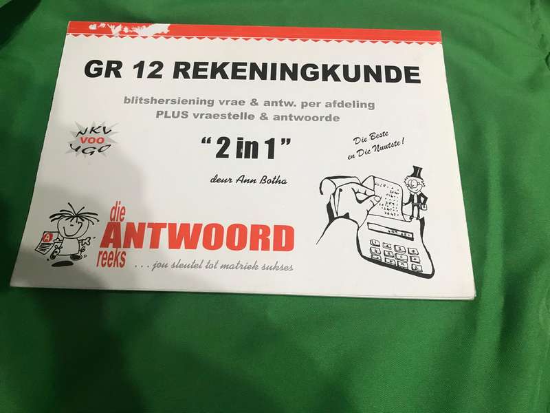 Gr 12 Rekeningkunde die Antwoord reeks 2 in 1