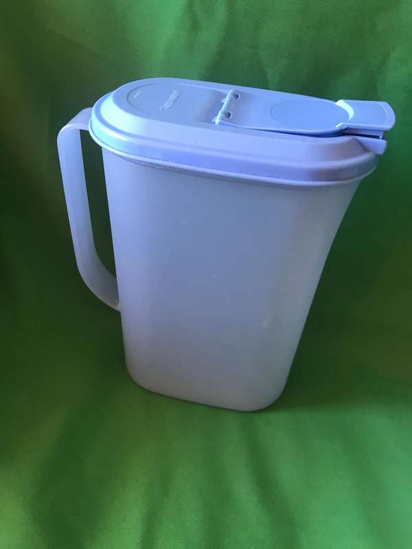 Tupperware slimline pitcher blue and Rectangle container