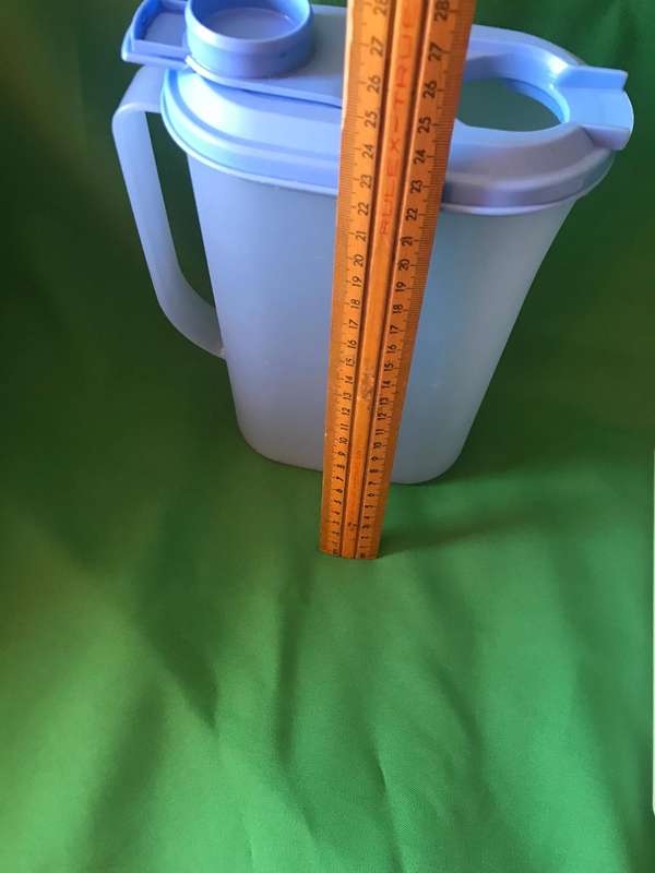 Tupperware slimline pitcher blue and Rectangle container