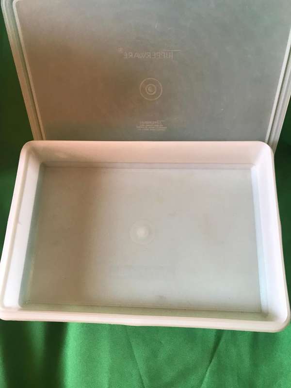 Tupperware slimline pitcher blue and Rectangle container