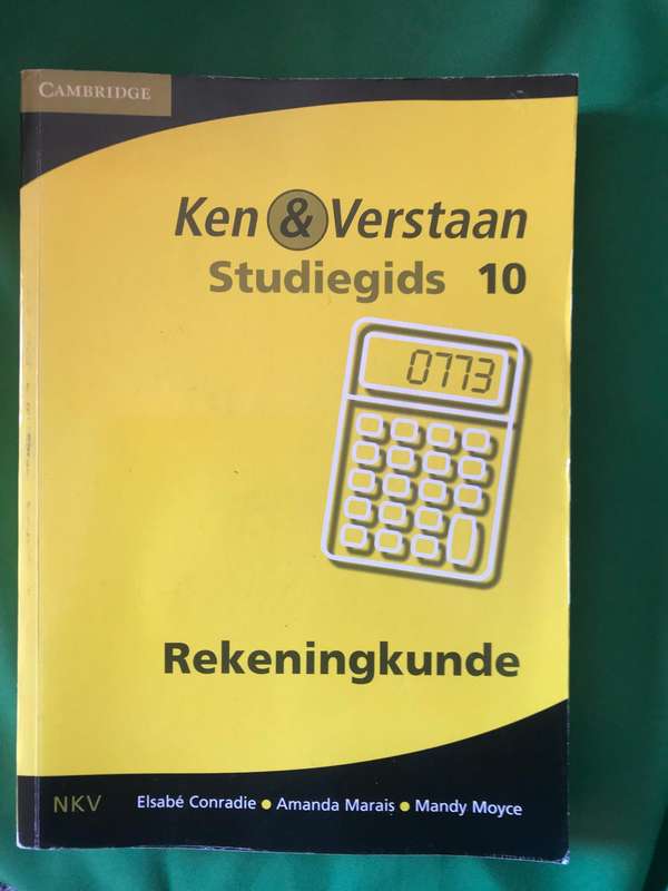 Graad 10 Rekeningkunde studiegids Ken & Verstaan Cambridge