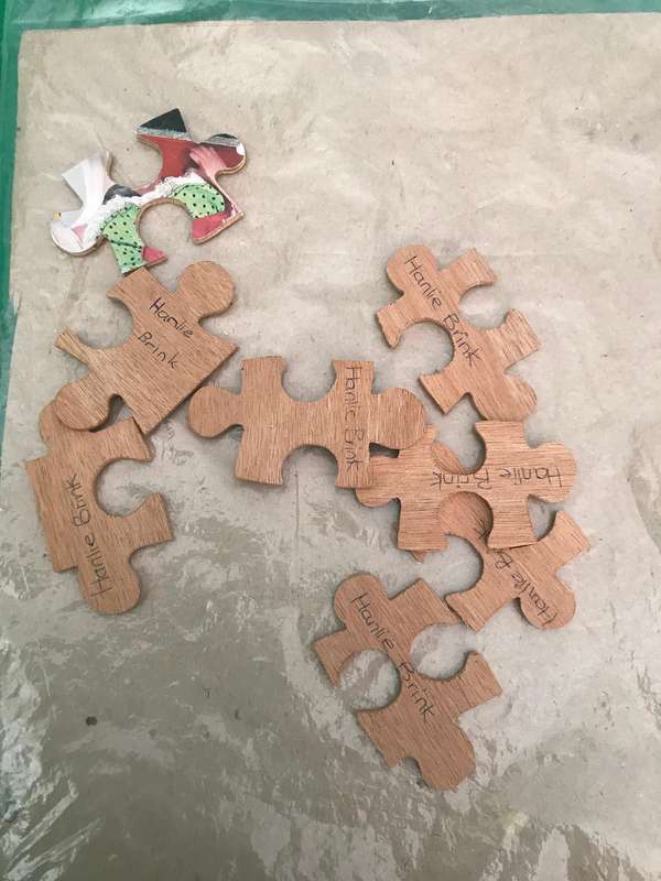 1970's Vintage Wooden Children's Jigsaw Puzzle for grade 1