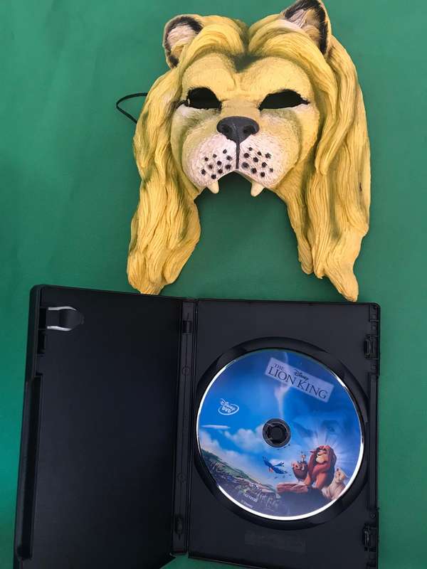 Lion mask and Lion King DVD