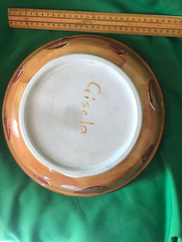 Hand painted apples  and cherries  Salad Bowl