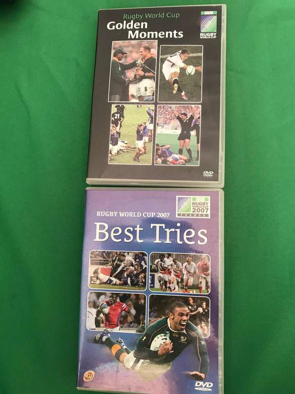 2 RUGBY WORLD CUP DVD's - Greatest Moments + Best Tries 2007