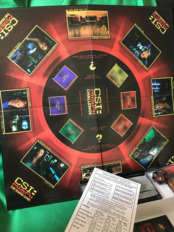 CSI Miami Crime Scene Investigation Board Game 8 Crimes To Solve cards SEALED and 3rd series DVD