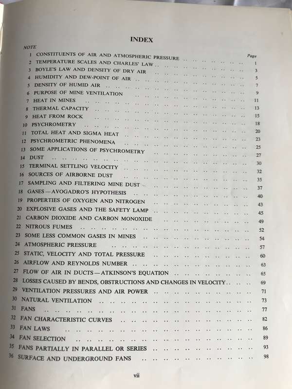 Mine Ventilation Notes for Beginners 3rd edition 1979 W.L. Le Roux