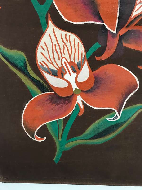 Fabric painted wall art 85cm height and 40cm wide