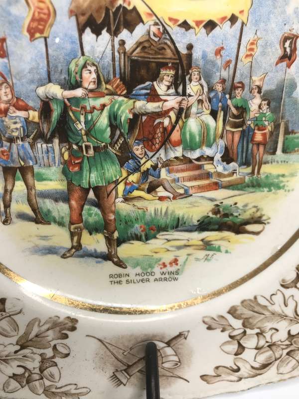 Robyn Hood wins silver arrow Ivory ware plate made Jon Maddock and sons