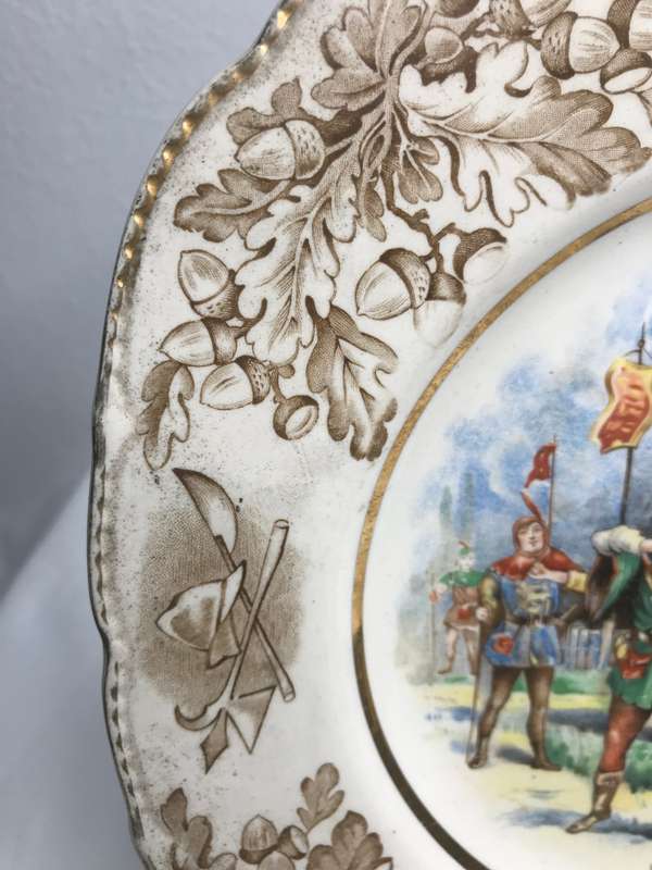 Robyn Hood wins silver arrow Ivory ware plate made Jon Maddock and sons