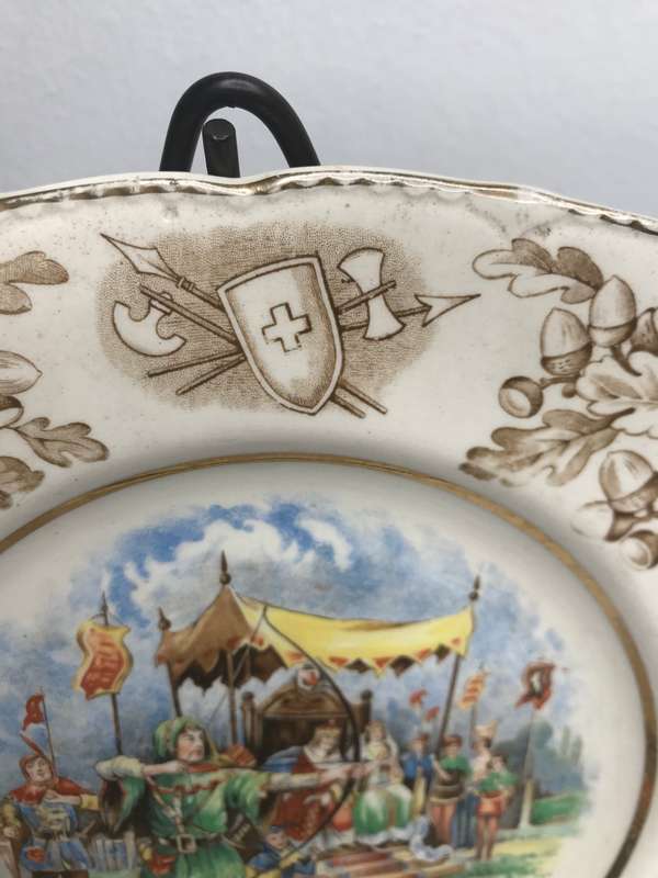 Robyn Hood wins silver arrow Ivory ware plate made Jon Maddock and sons