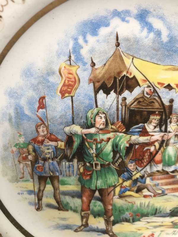 Robyn Hood wins silver arrow Ivory ware plate made Jon Maddock and sons