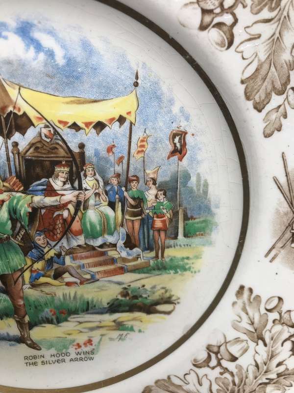 Robyn Hood wins silver arrow Ivory ware plate made Jon Maddock and sons