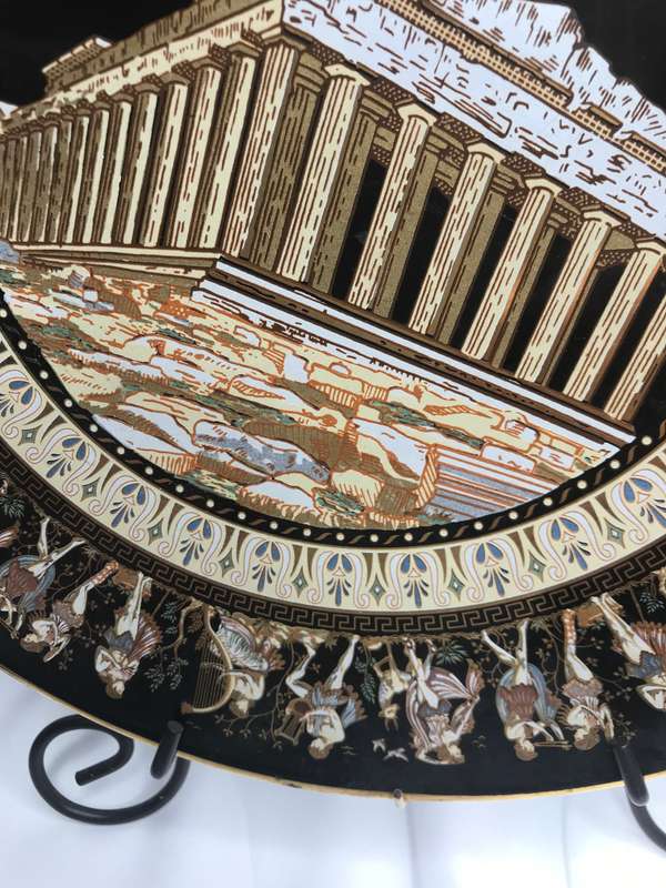 24k Gold Hand made in Greece - Parthenon Greece - Decor plate