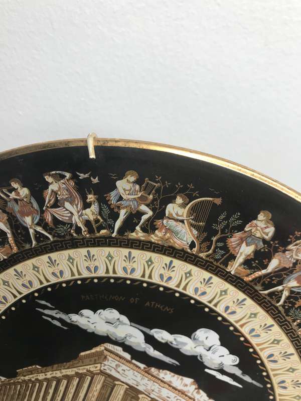 24k Gold Hand made in Greece - Parthenon Greece - Decor plate