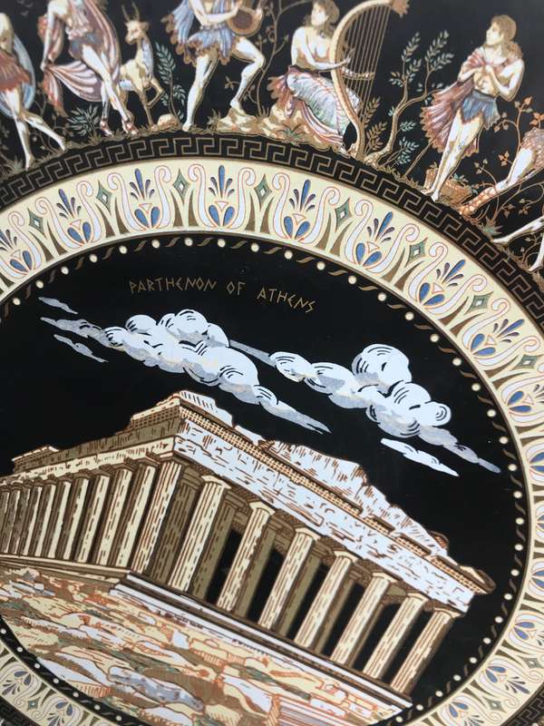 24k Gold Hand made in Greece - Parthenon Greece - Decor plate
