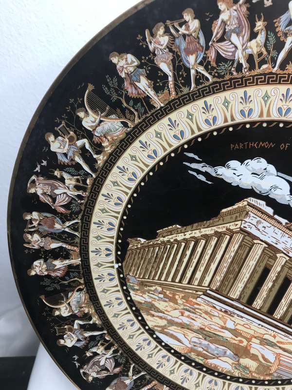24k Gold Hand made in Greece - Parthenon Greece - Decor plate