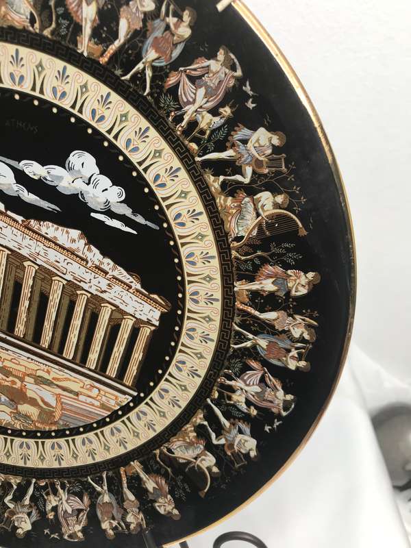 24k Gold Hand made in Greece - Parthenon Greece - Decor plate