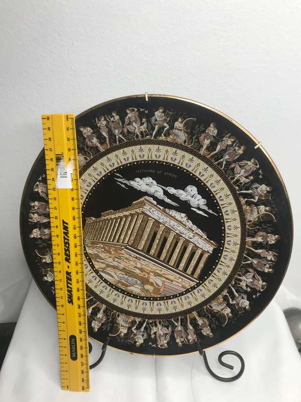 24k Gold Hand made in Greece - Parthenon Greece - Decor plate