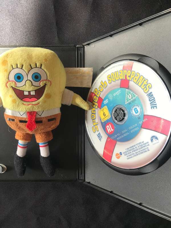 The SpongeBob SquarePants Movie DVD and plush