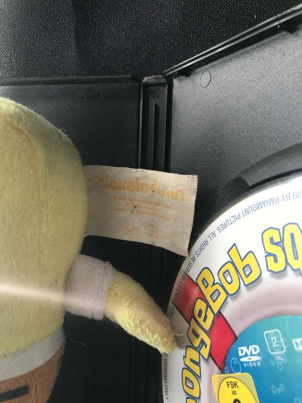 The SpongeBob SquarePants Movie DVD and plush