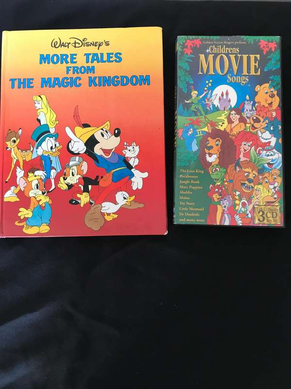 Walt Disney More Tales from The Magic Kingdom book and 3 CD box set Children movie song