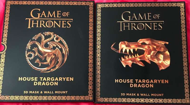 Game of Thrones House Targaryen Dragon 3D Mask & Wall Mount + Complete 6th Season DVD