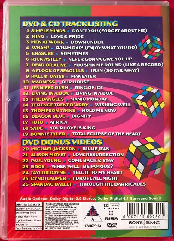 Awesome 80s Music DVD & CD Video Collection Combo