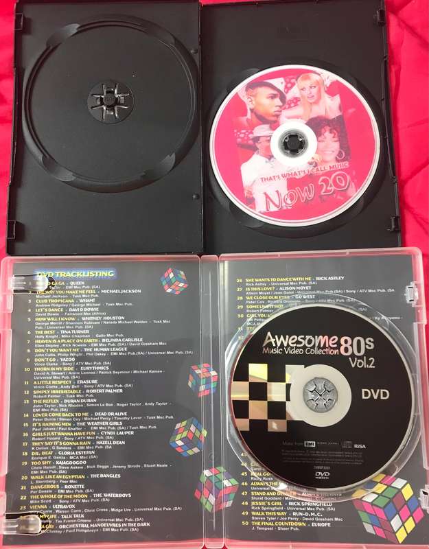 Music DVD Thats what I call music Now 20 & Awesome 80s 50 Music Video Songs ovr 3 hours
