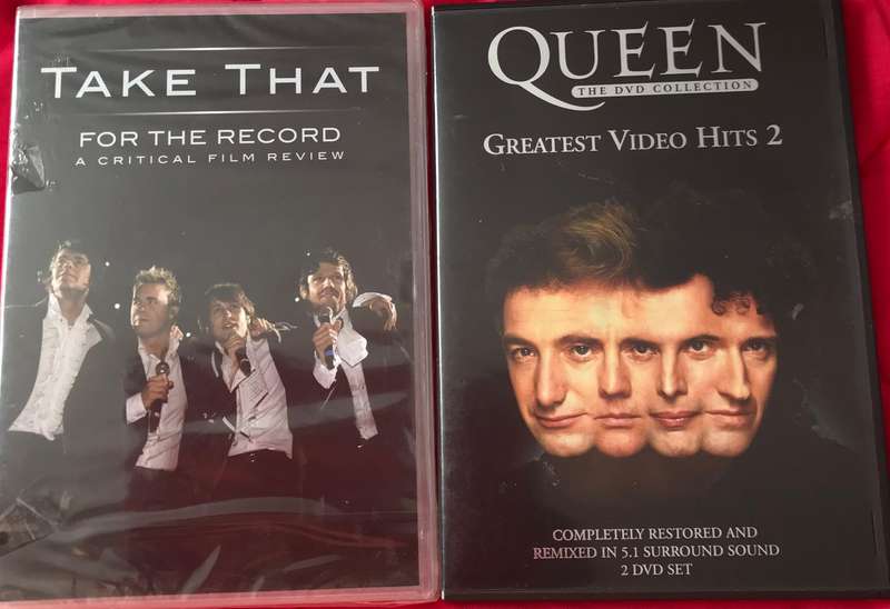 Music DVD Queen Greatest Hits 2 & Take That Sealed New with Robbie Williams