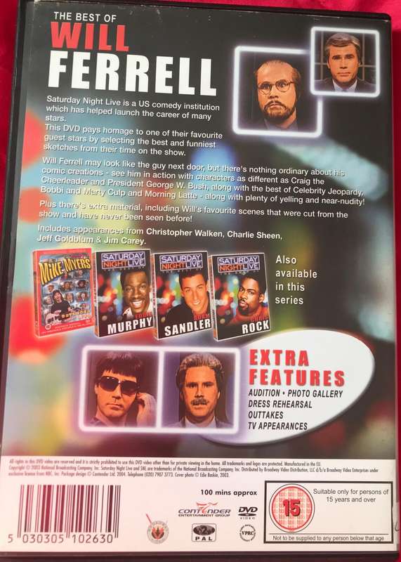 Live Comedy DVD Eddie Murphy Raw + Saturday Night Live Best of Will Ferrell