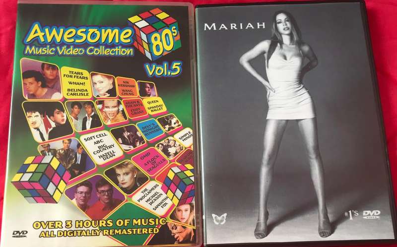 Music DVD Combo Mariah #1s + Awesome 80s Collection over 3 hours