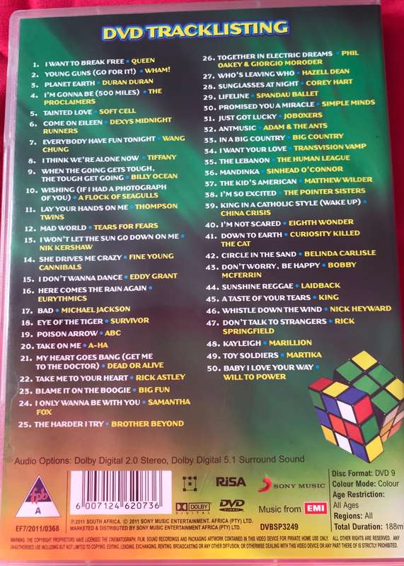 Music DVD Combo Mariah #1s + Awesome 80s Collection over 3 hours