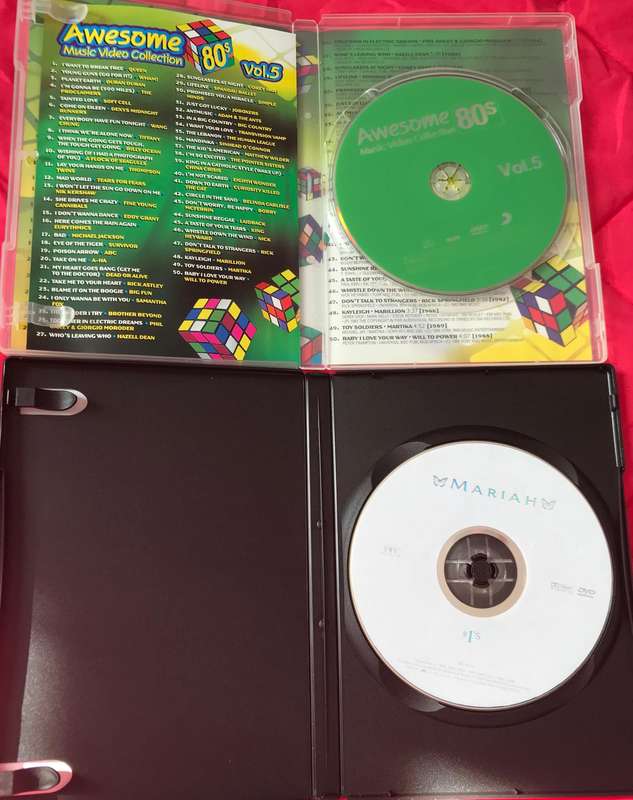 Music DVD Combo Mariah #1s + Awesome 80s Collection over 3 hours