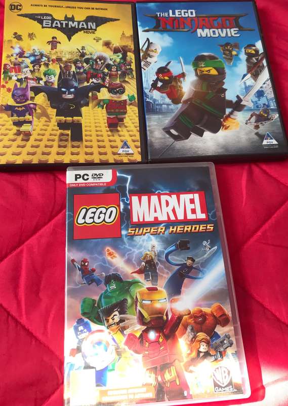 Lego PC DVD Marvel Super Heroes + Movies Batman and Ninjago