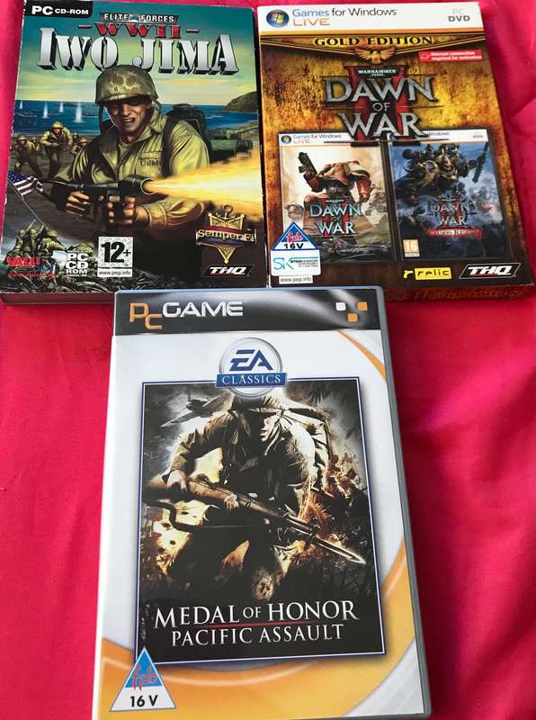 PC Games Dawn of War New Sealed + Medal of Honor Pacific Assault + WW2 Iwo Jima