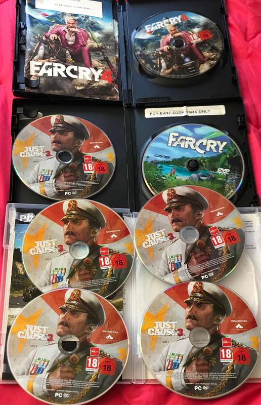PC Games Farcry 1 & 4 + Just Cause 3